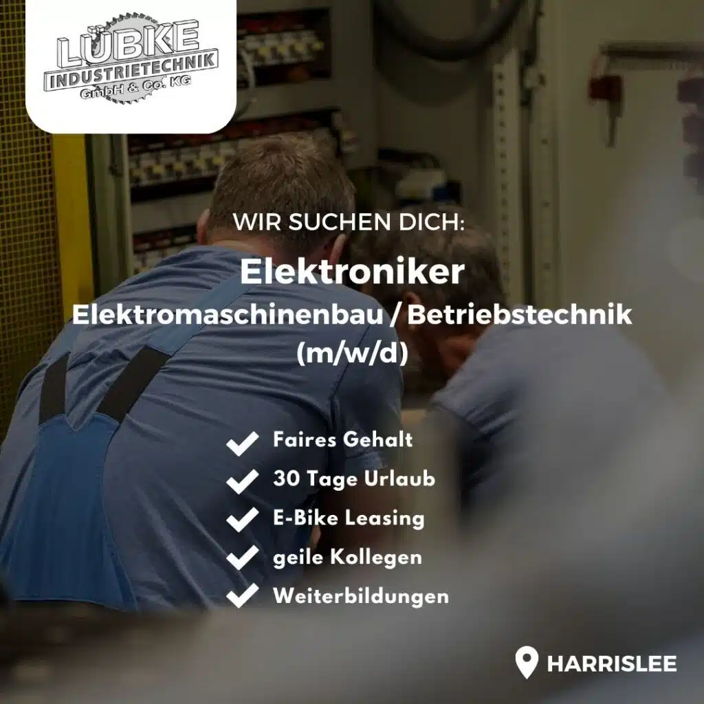 Stellenangebot Elektroniker Lübke Industrietechnik Flensburg, Schleswig-Holstein